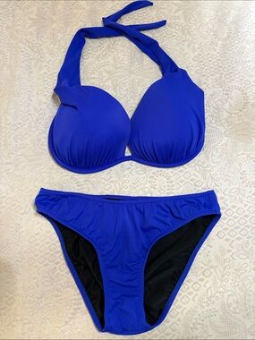 VENUS Royal Blue Halter Bikini Set